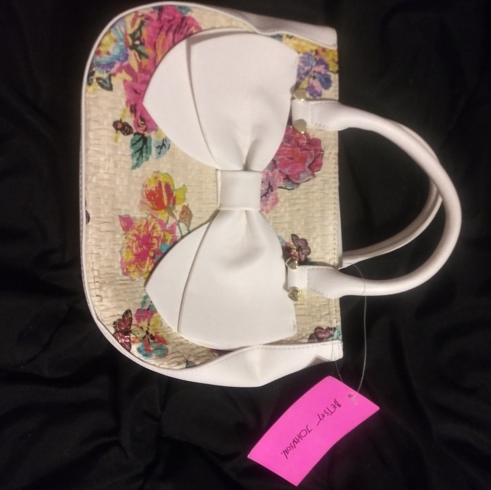 NWT Betsey Johnson half moon satchel